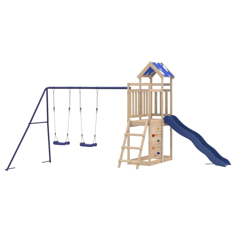 vidaXL āra rotaļu laukums, priedes masīvkoks