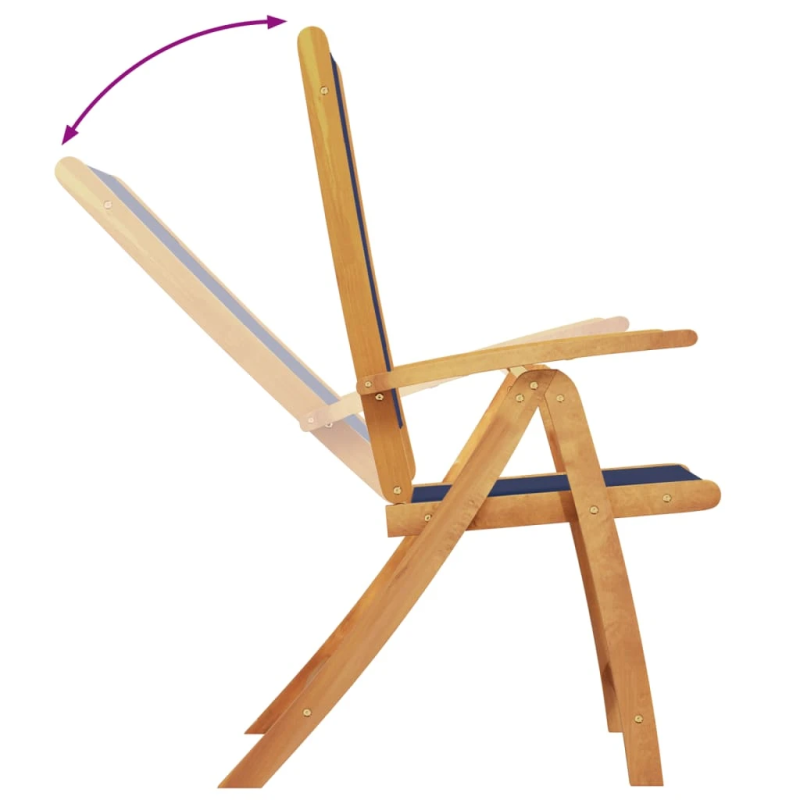 vidaXL saliekami dārza krēsli, 8 gab., akācijas masīvkoks, tekstilēns