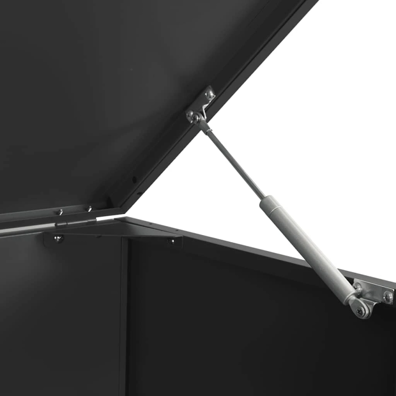 vidaXL atkritumu tvertņu novietne, melna, 276x79x117 cm, tērauds