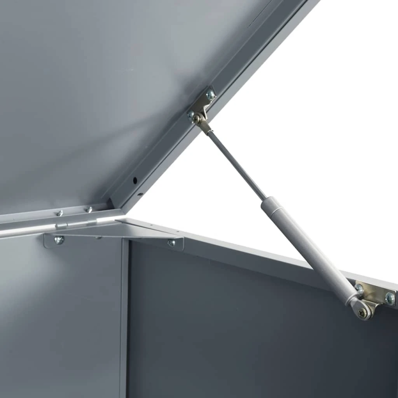 vidaXL atkritumu tvertņu novietne, pelēka, 138x79x117 cm, tērauds