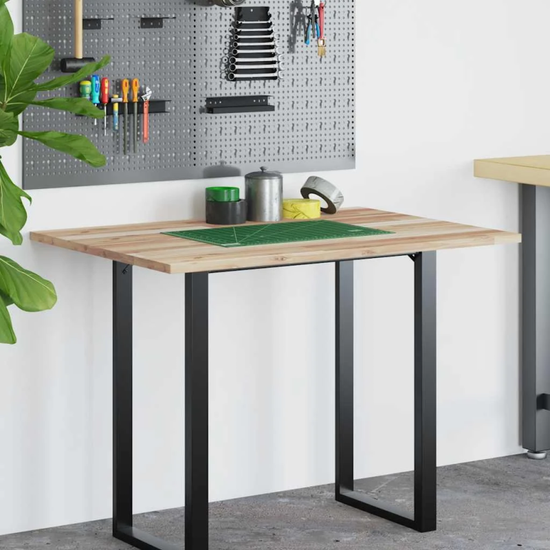 vidaXL galda virsma, 120x70x2 cm, neapstrādāts akācijas masīvkoks