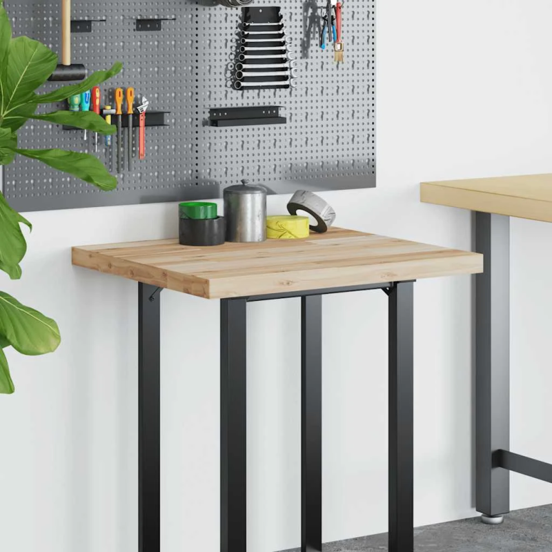 vidaXL galda virsma, 80x60x4 cm, neapstrādāts akācijas masīvkoks