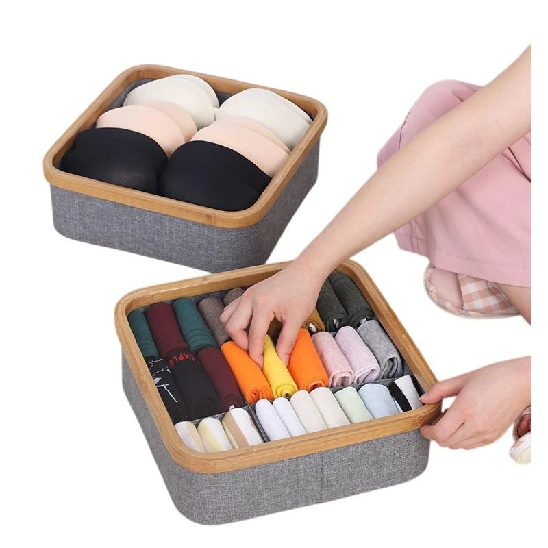 Kaste 3 nod.domoletti 30x30x9cm pelēka