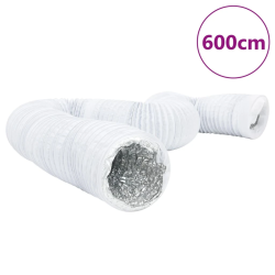 vidaXL ventilācijas kanāls, alumīnijs, 6 m, DIA10 cm, PVC