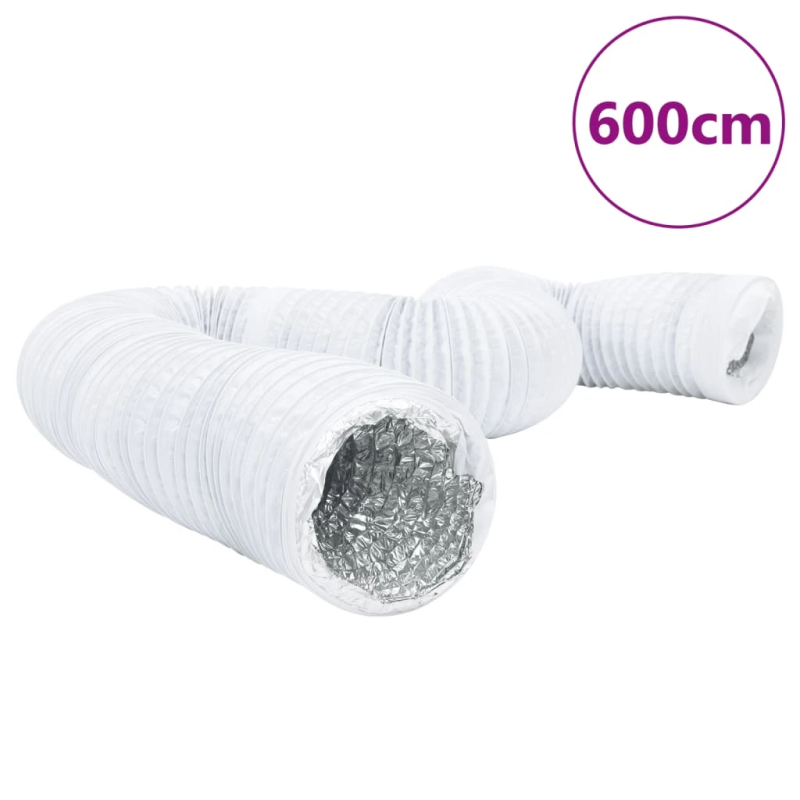 vidaXL ventilācijas kanāls, alumīnijs, 6 m, DIA15 cm, PVC