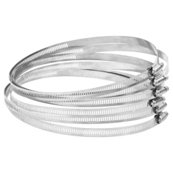 vidaXL šļūteņu skavas, 6 gab., 91-165 mm, nerūsējošais tērauds