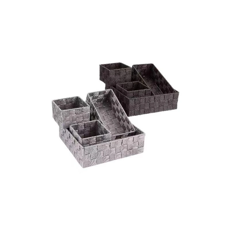 Kastes domoletti 3gab 26x26x9cm pelēkas