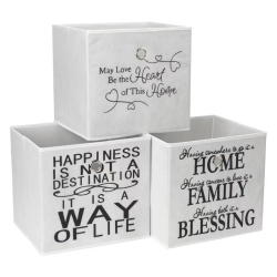 Kaste domoletti 33x28x30cm balta-melna