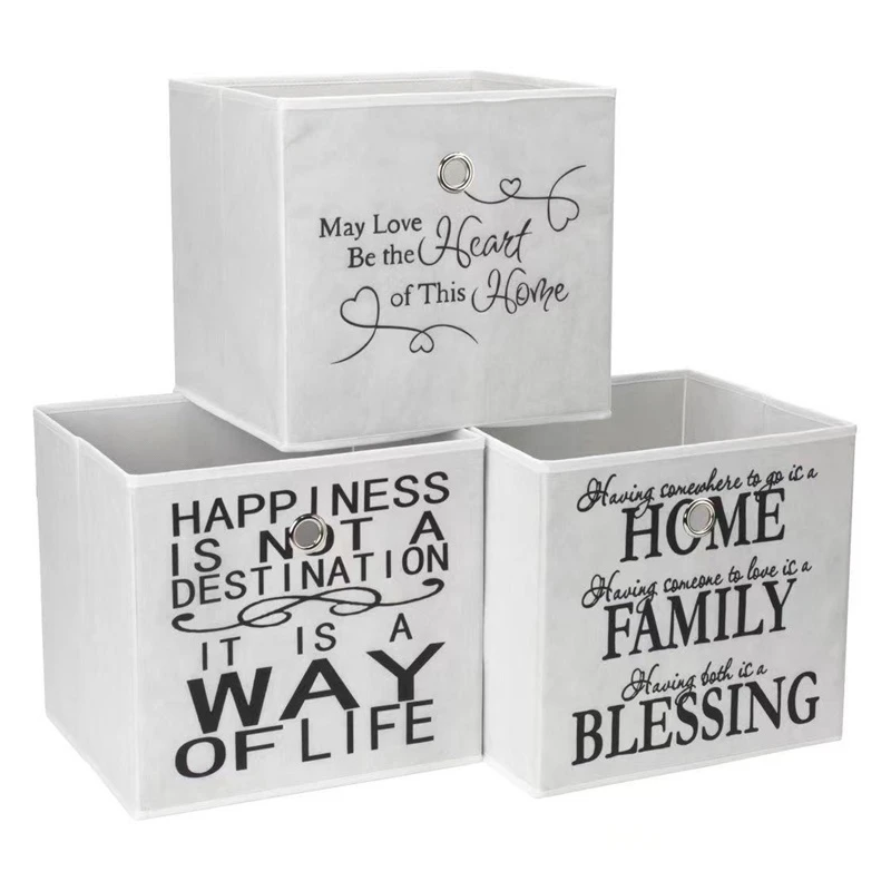 Kaste domoletti 33x28x30cm balta-melna