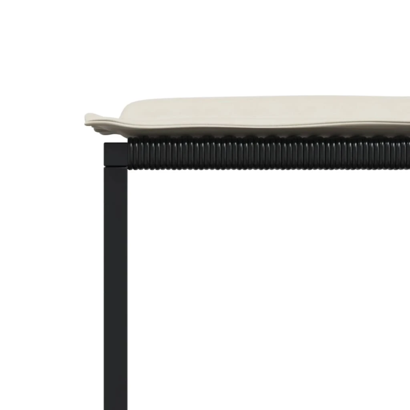 vidaXL dārza krēsli ar matračiem, 4 gab., melna PE rotangpalma