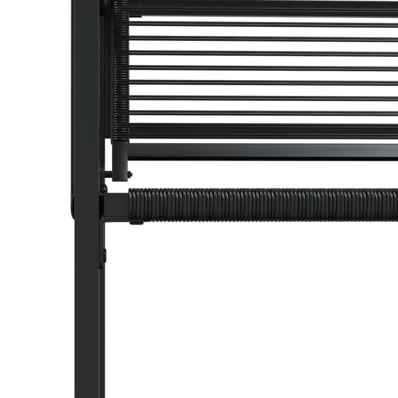 vidaXL dārza krēsli, 4 gab., melna PE rotangpalma