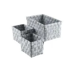 Kaste domoletti 3gab 21x31x11cm pelēka