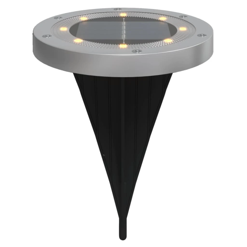 vidaXL solārās zemes gaismas ar zemes tapām, āra 12 gab., silti baltas