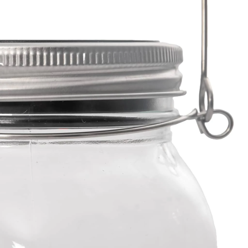 vidaXL solārās lampas, burkas dizains, 12 gab., silti balta