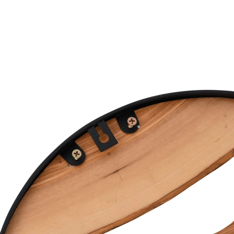 vidaXL sienas pulkstenis, brūns, DIA35 cm, dzelzs un olīvkoks