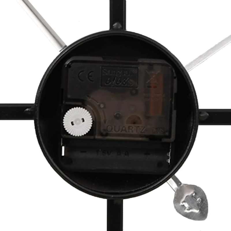 vidaXL sienas pulkstenis, melns, DIA50 cm, dzelzs