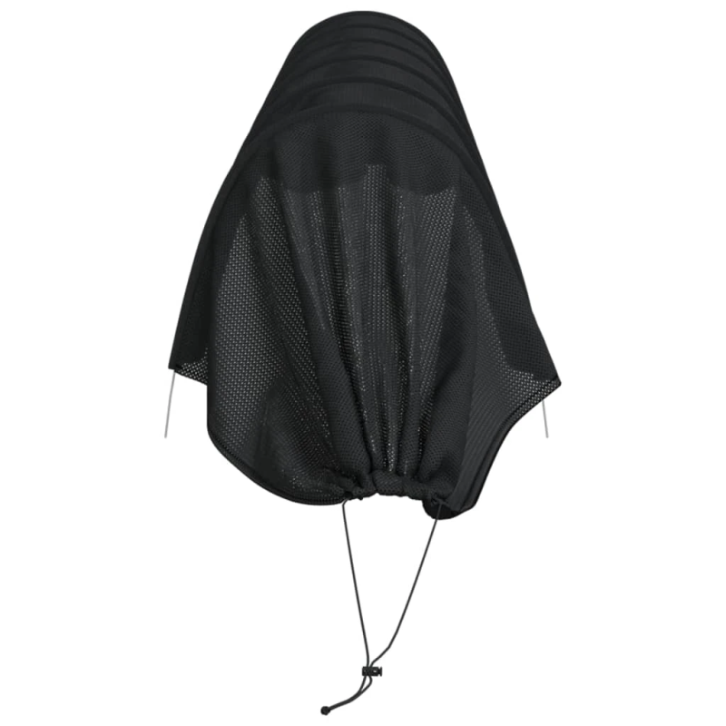 vidaXL tīkla tunelis, melns, 300x50x48,5 m, tērauds un PP