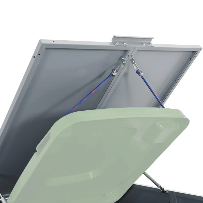 vidaXL atkritumu tvertņu novietne, pelēka, 69x79x117 cm, tērauds