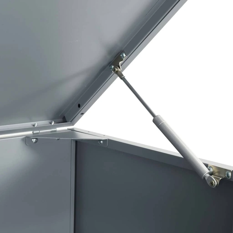 vidaXL atkritumu tvertņu novietne, pelēka, 69x79x117 cm, tērauds