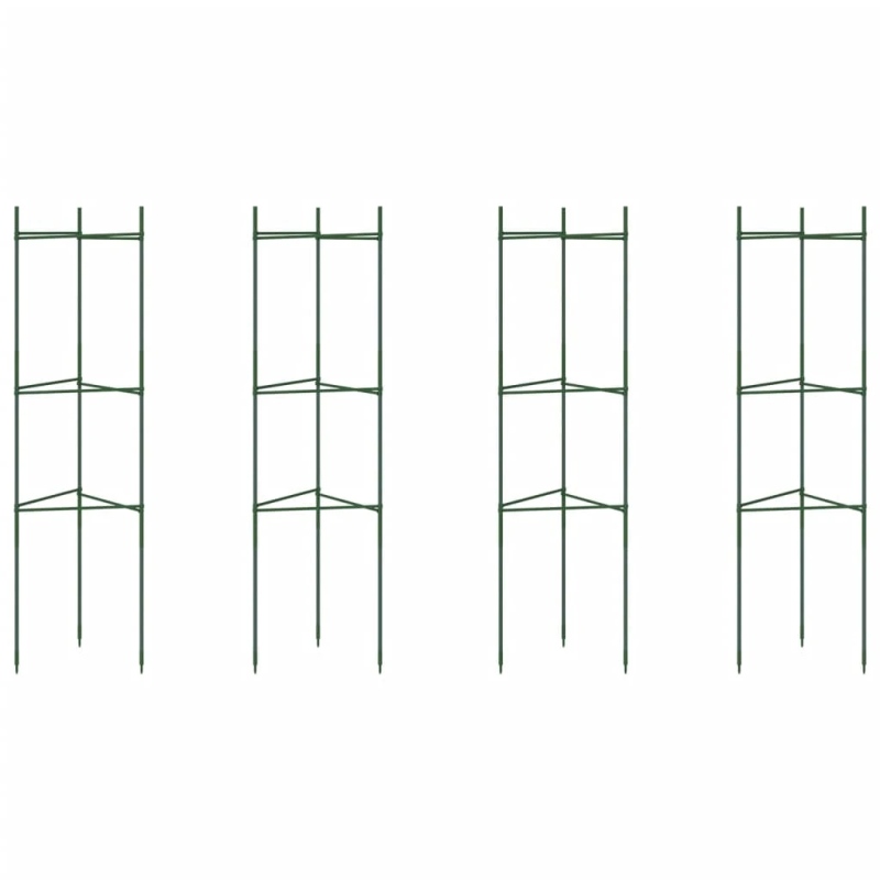 vidaXL tomātu būri, 4 gab., 116 cm, tērauds un PP