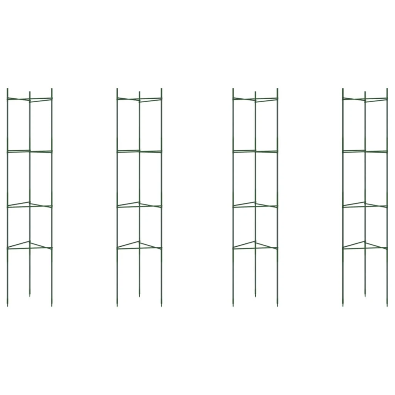 vidaXL tomātu būri, 4 gab., 154 cm, tērauds un PP