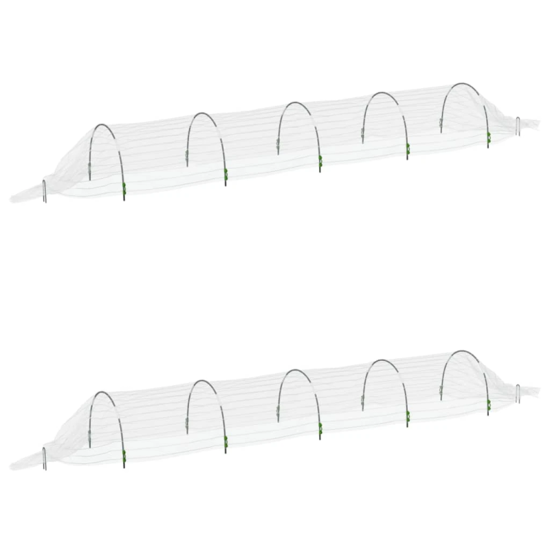 vidaXL tīkla tuneļi, 2 gab., 1,5x5 m, stiklašķiedra un PP