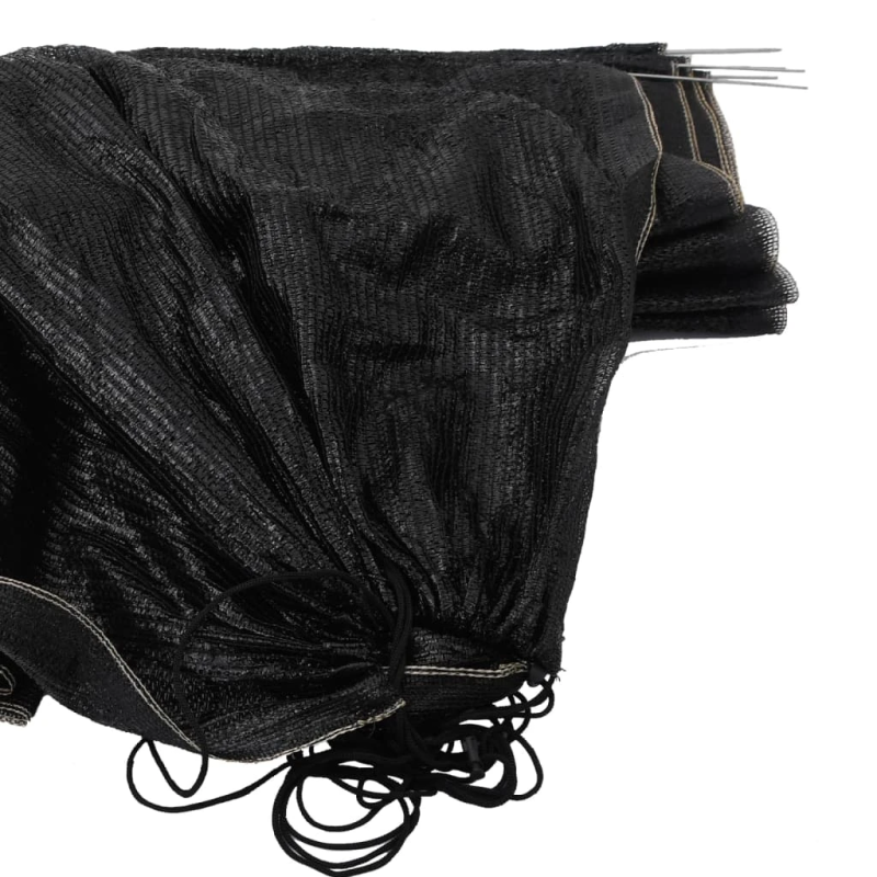 vidaXL tīkla tuneļi, 2 gab., melni, tērauds un polietilēns