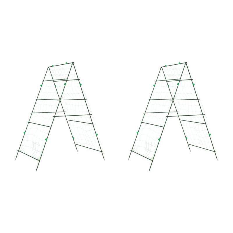 vidaXL dārza režģi vīteņaugiem, 2 gab., A-rāmis, tērauds