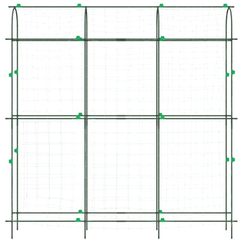 vidaXL dārza režģi vīteņaugiem, 3 gab., U-rāmis, tērauds