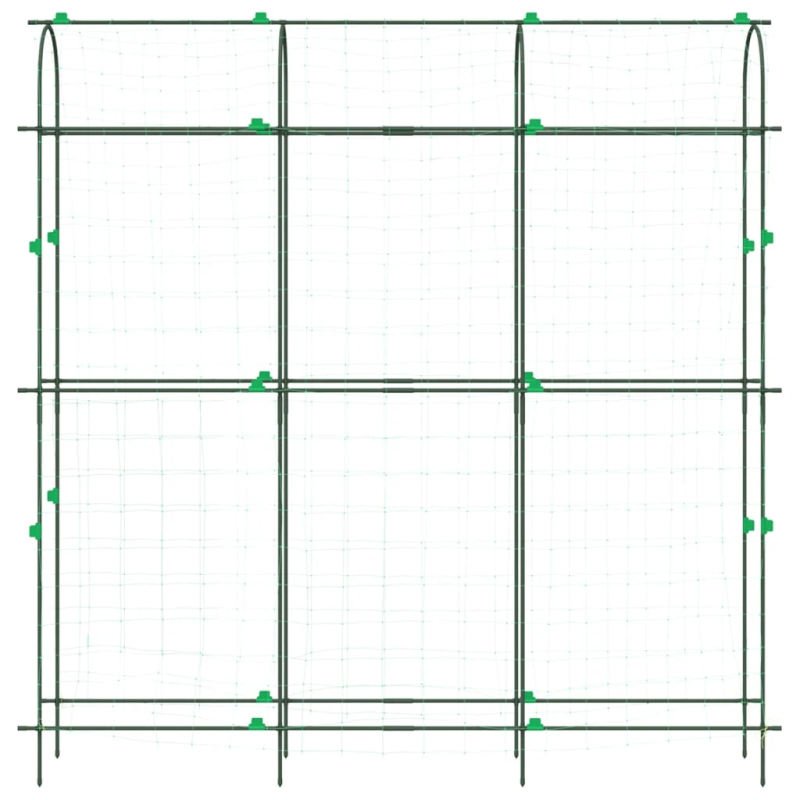vidaXL dārza režģi vīteņaugiem, 4 gab., U-rāmis, tērauds
