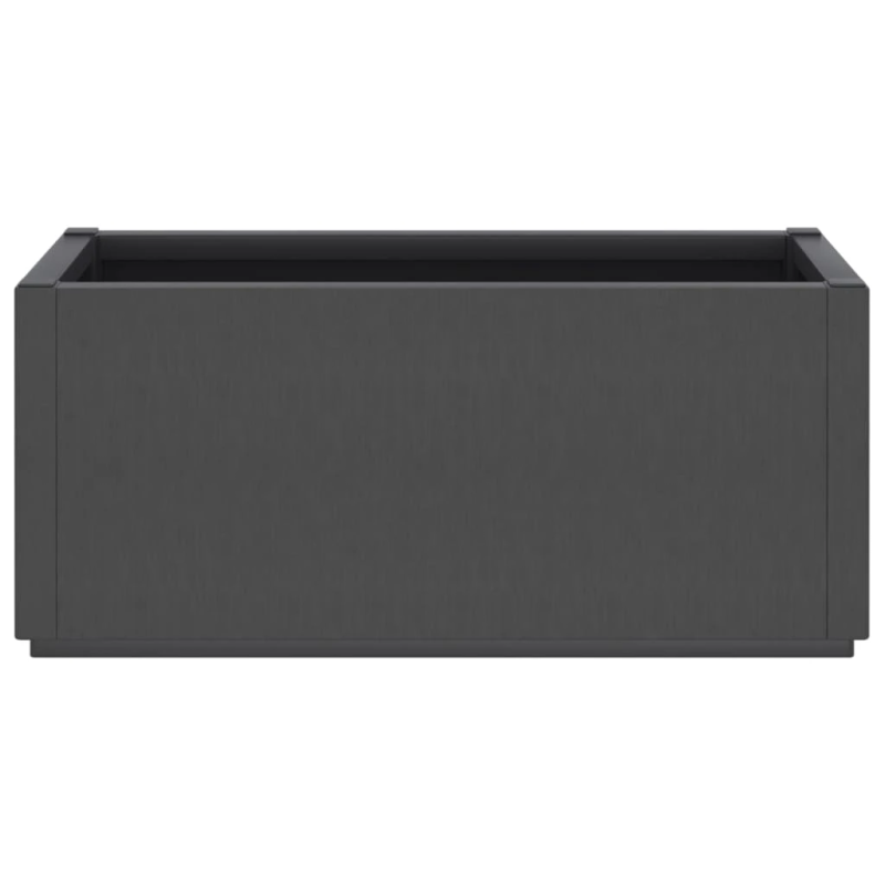 vidaXL dārza puķu kaste, tumši pelēka, 80x36x35 cm, PP