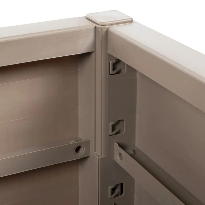 vidaXL dārza puķu kaste, gaiši brūna, 80x36x35 cm, PP