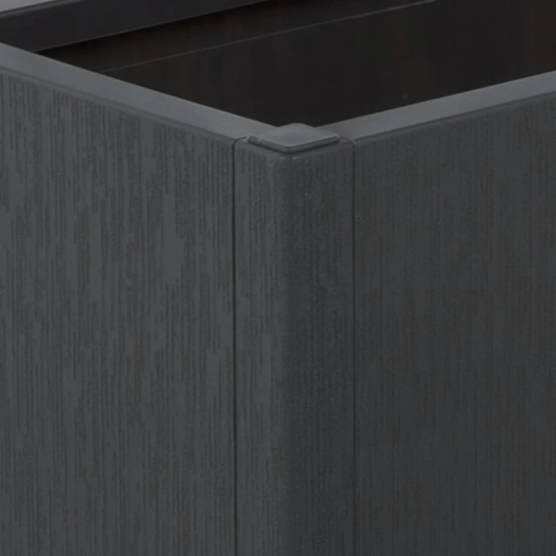 vidaXL dārza puķu kaste ar špaleru, tumši pelēka, 80x36x140 cm, PP