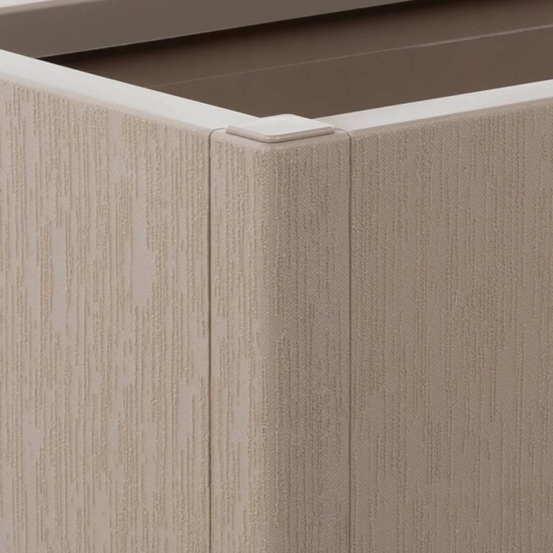 vidaXL dārza puķu kaste ar špaleru, gaiši brūna, 80x36x140 cm, PP