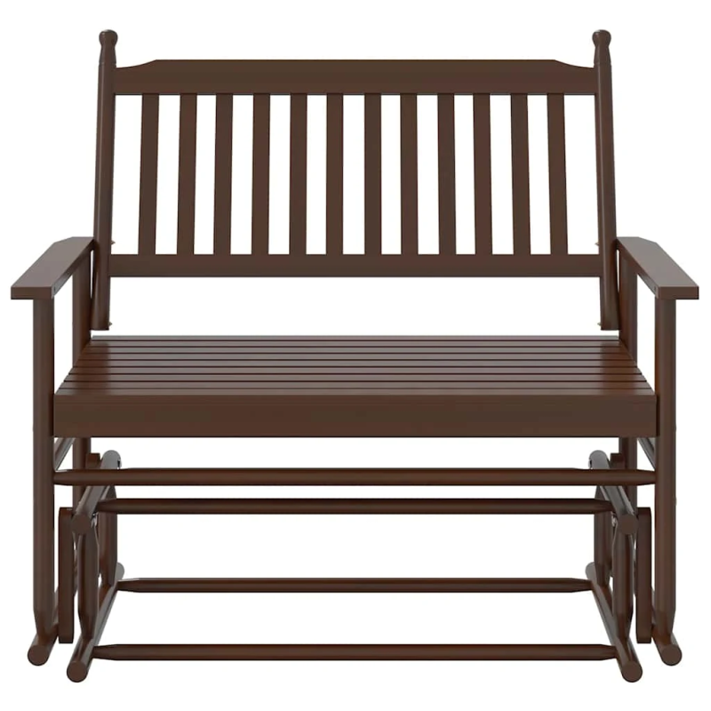 vidaXL šūpuļsols, brūns, 118x70x104,5 cm, papeles masīvkoks