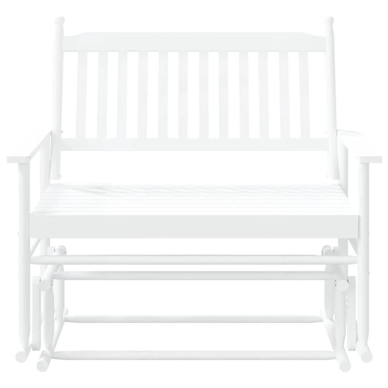 vidaXL šūpuļsols, balts, 118x70x104,5 cm, papeles masīvkoks