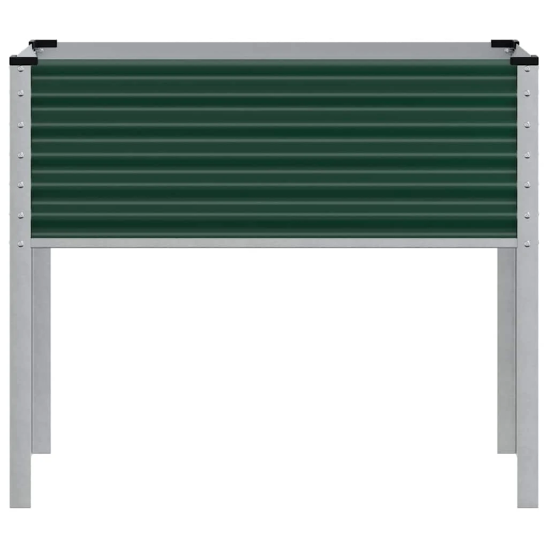 vidaXL dārza puķu kaste, zaļa, 100x45x90 cm, tērauds