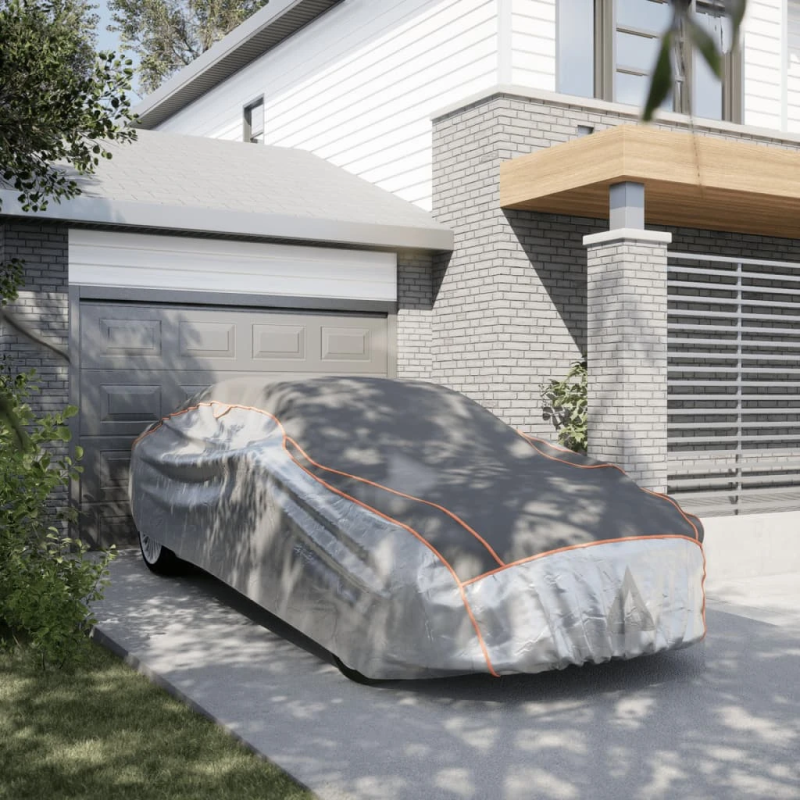 vidaXL automašīnas pārsegs sedanam, krusas aizsardzība, pelēks