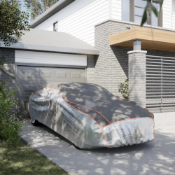 vidaXL automašīnas pārsegs sedanam, krusas aizsardzība, pelēks