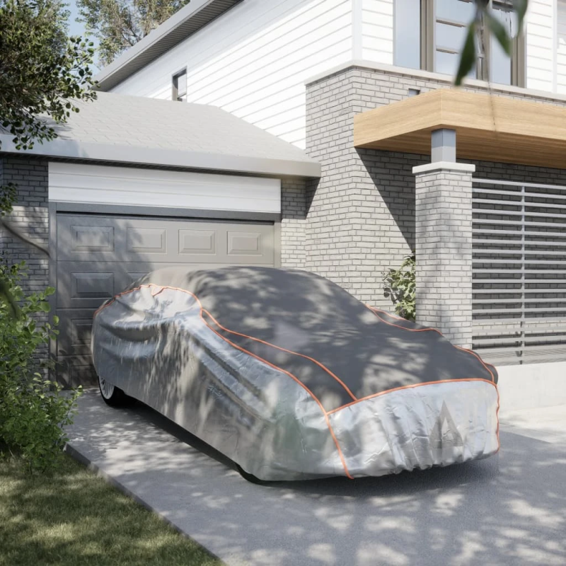 vidaXL automašīnas pārsegs sedanam, krusas aizsardzība, pelēks