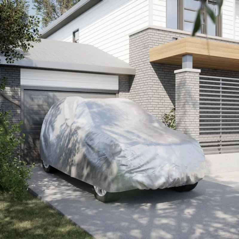 vidaXL automašīnas pārsegs SUV, pilns, sudrabs, M PEVA