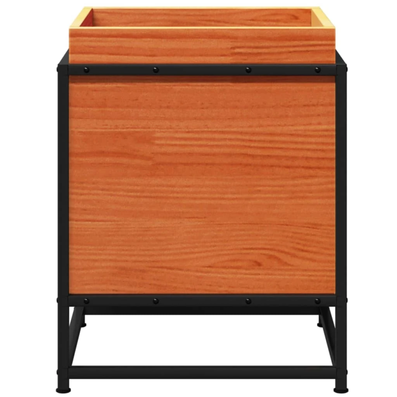 vidaXL dārza puķu kaste, vaska brūnas, 40x40x50 cm, priedes masīvkoks