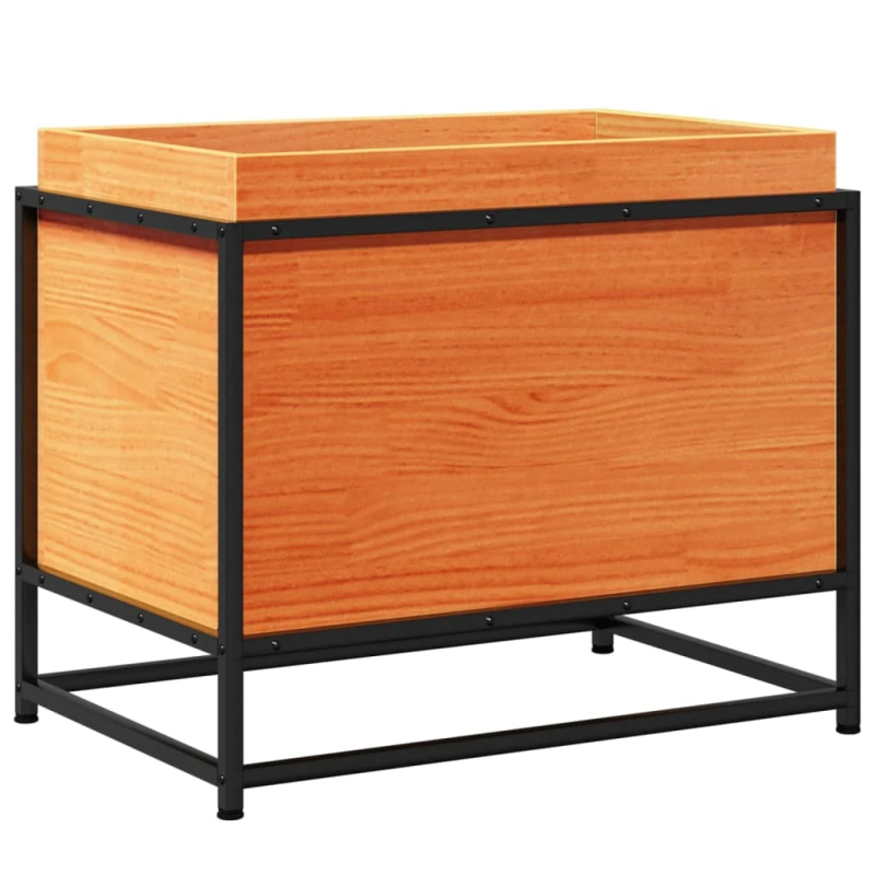 vidaXL dārza puķu kaste, vaska brūnas, 60x40x50 cm, priedes masīvkoks