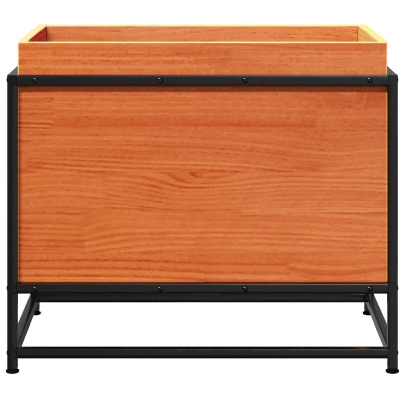 vidaXL dārza puķu kaste, vaska brūnas, 60x40x50 cm, priedes masīvkoks