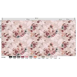 Voodipesukomplekt Domoletti Percale Silken Bloom, roosa v., 140 x 200 cm