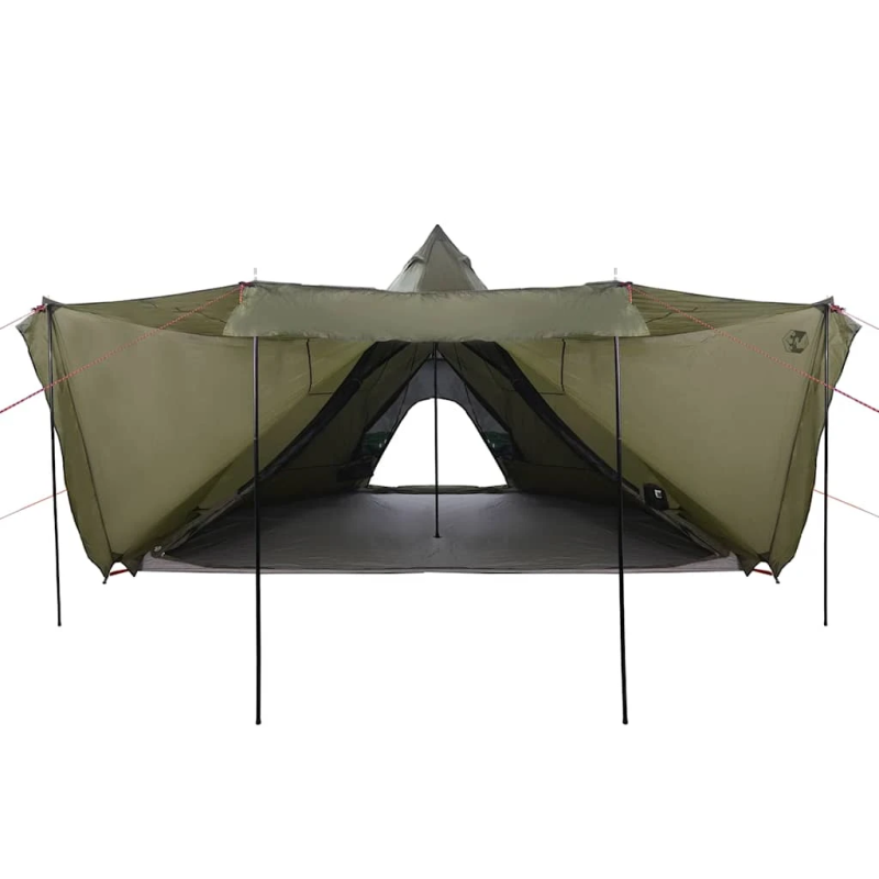 vidaXL ģimenes telts, tipi, 8 personām, olīvu zaļa, ūdensnecaurlaidīga