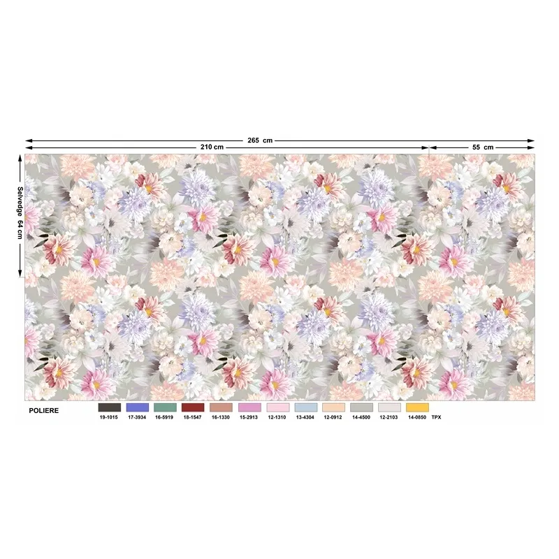 Gultas veļas komplekts Domoletti Percale Blush Spring, rozā, 140 x 200 cm
