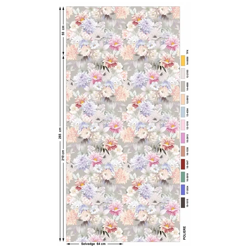 Gultas veļas komplekts Domoletti Percale Blush Spring, rozā, 200 x 220 cm