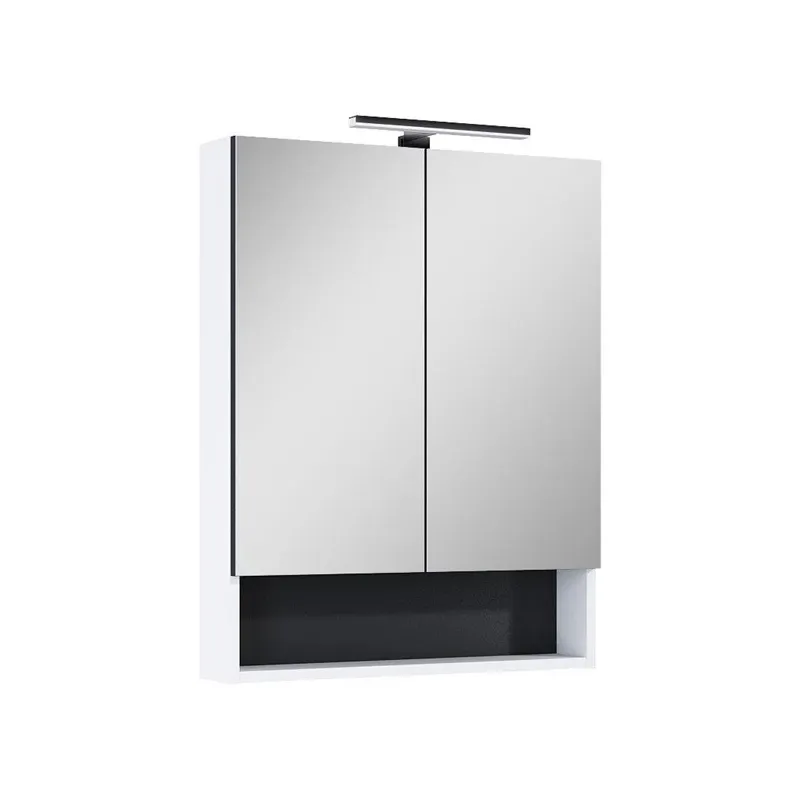 Piekarināms vannas istabas skapis ar spoguli Masterjero Lamello, balta, 18.8 cm x 60 cm x 79.7 cm