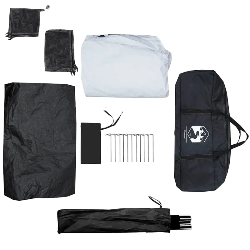 vidaXL ģimenes telts 6 personām, balta, ūdensnecaurlaidīga, audums